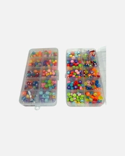 DIY Acrylic Alphabet & Number Beads Organizer Box Set