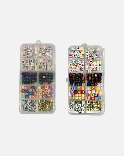DIY Colorful Alphabet & Number Cube Bead Kit