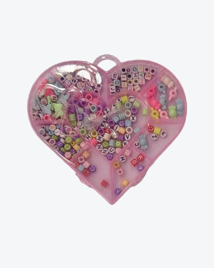 DIY Heart Shaped Beads Box – Alphabet & Charm Bracelet Kit