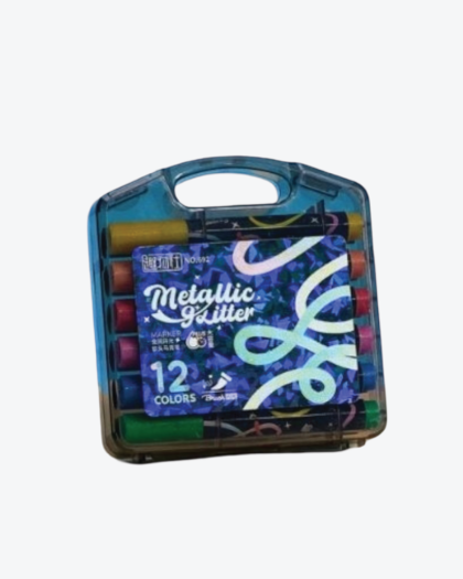 Metallic Glitter Painting Markers Set 12 Colors