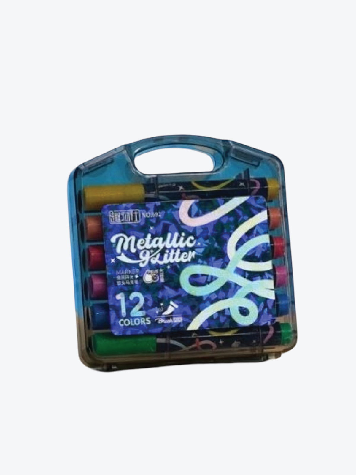 Metallic Glitter Painting Markers Set 12 Colors