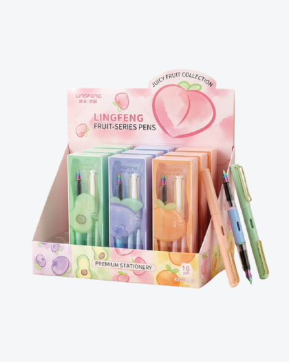 Lingfeng Fruit Series Fountain Pen Set with Rainbow Nib