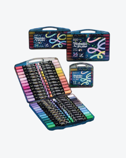 Metallic Glitter Painting Markers Set 24 Colors