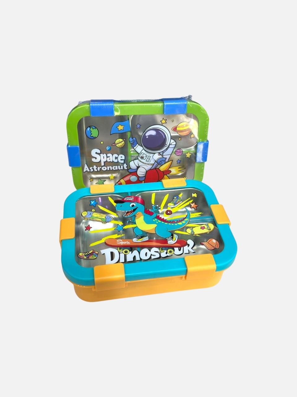 3-Compartment Stainless Steel Lunch Box for Kids