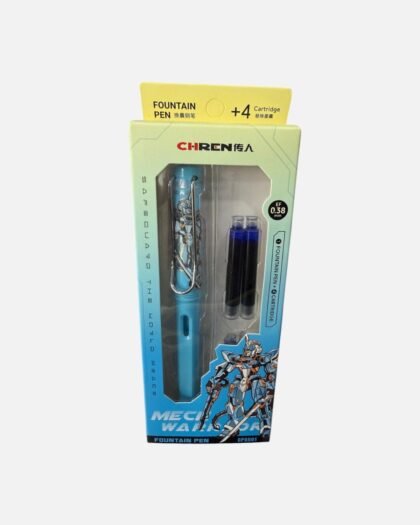 Mecha Warrior Character Fountain Pen Set – 4 Ink Cartridges