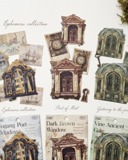 Antique Window and Gate Die-Cut Stickers - Port of Mist Collection
