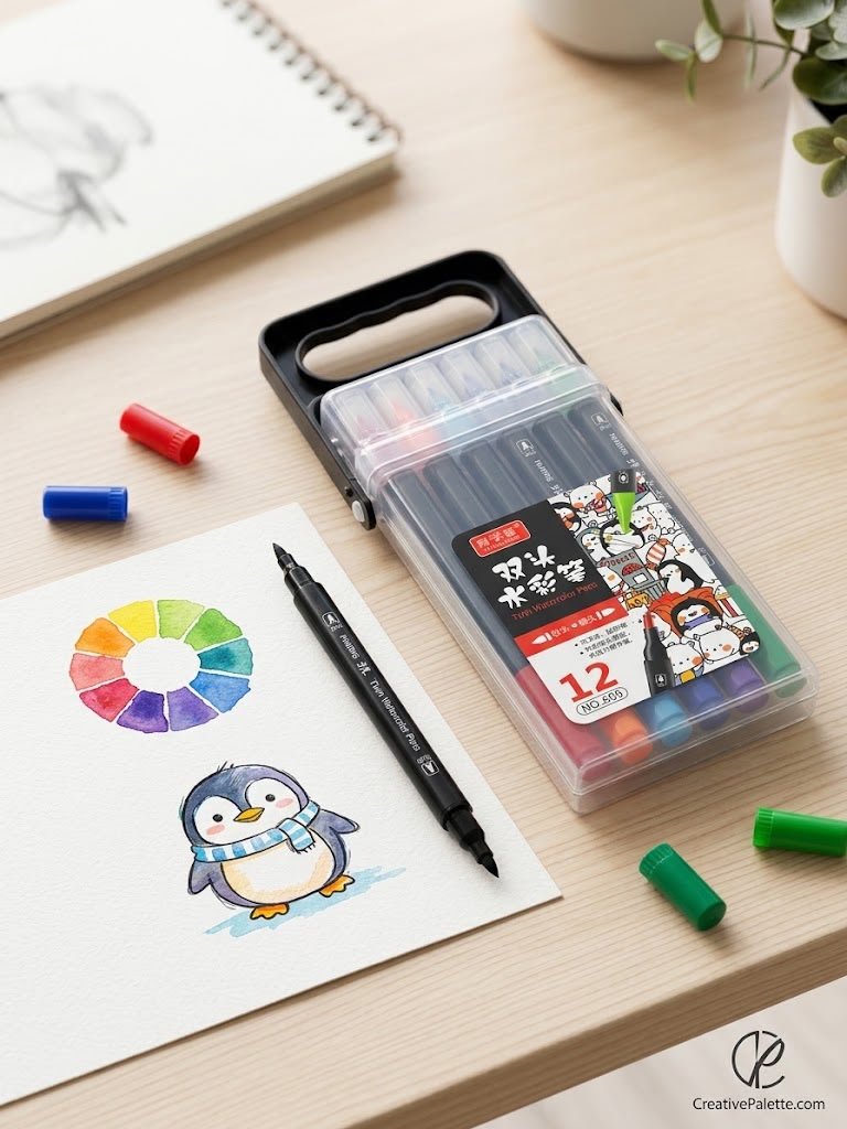 Colors Dual Tip Watercolor Brush Pens Set