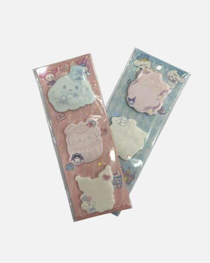 Cute Sanrio Theme Shaped Sticky Notes Set – Pack of 3
