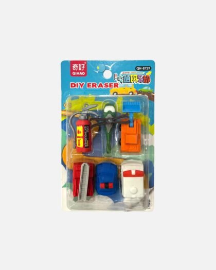 DIY Assembly Vehicle & Rescue Team 3D Eraser Set