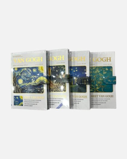 Meet Van Gogh Aesthetic Hardcover Leather Strap Diary / Notebook