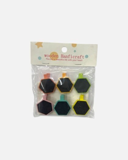 Multicolor Wooden Memo Clips with Mini Chalkboard – Craft & Decor Set