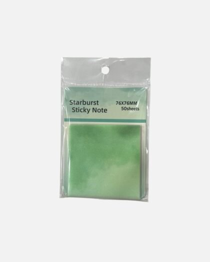 Starburst Green Watercolor Transparent Sticky Notes - 76x76mm (50 Sheets)