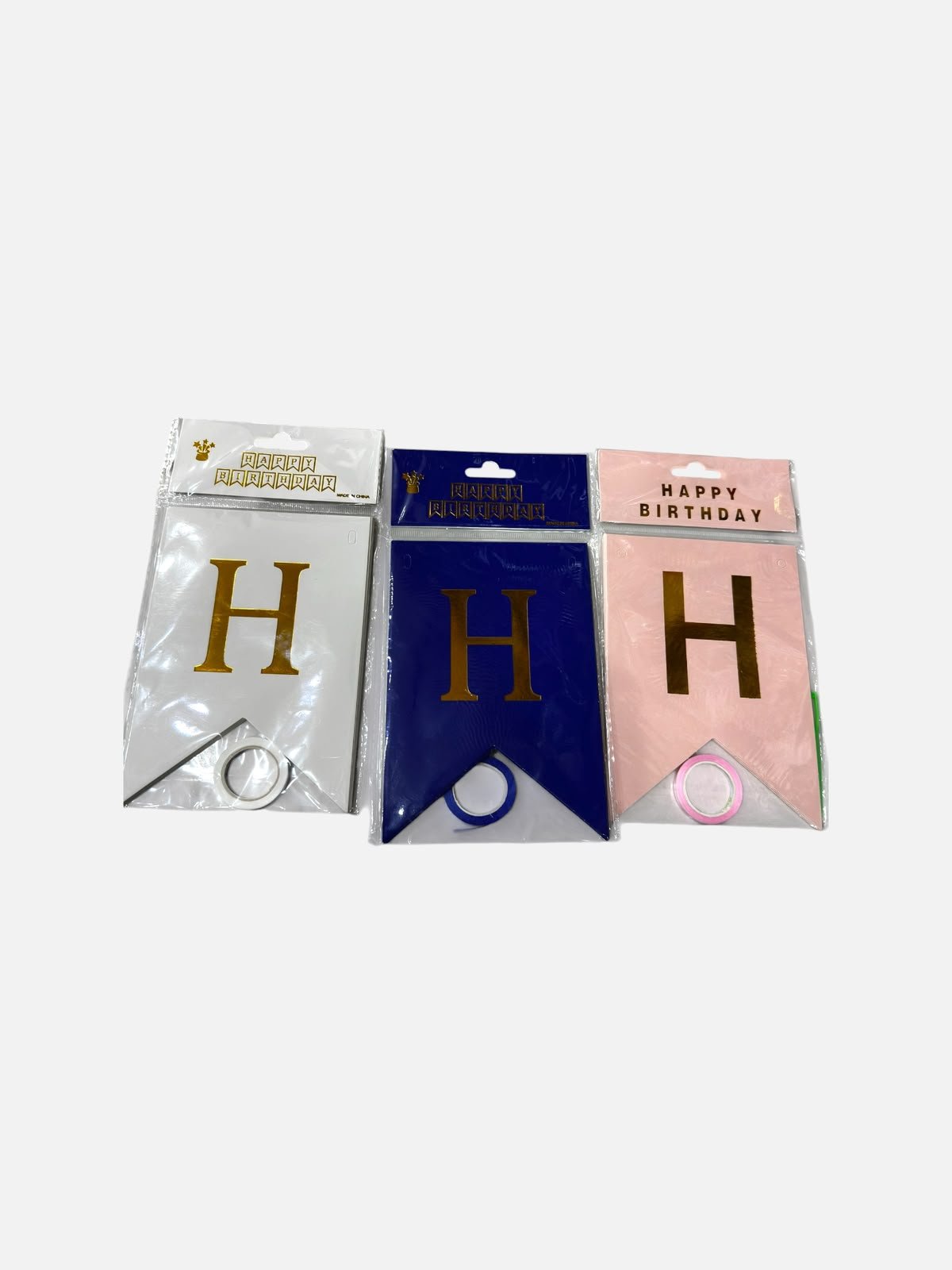 Happy Birthday Banner (With Ribbon)