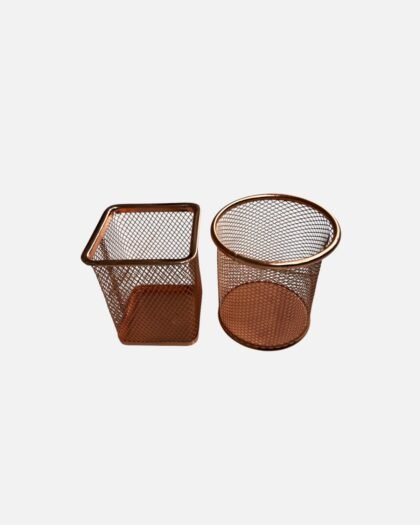 Rose Gold Metal Pencil Holder