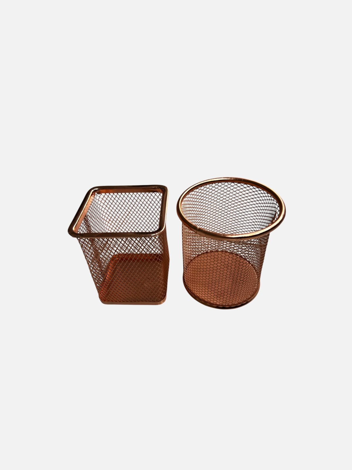 Rose Gold Metal Pencil Holder
