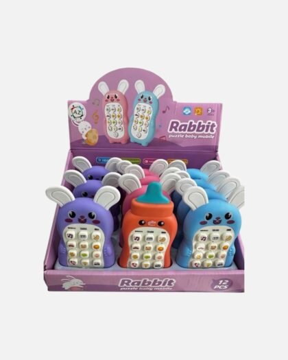 Cute Rabbit  Baby Musical Toy Mobile Phone with Sound & Lights
