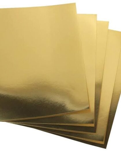 Premium Metallic Golden/silver Hard Chart Paper Sheets